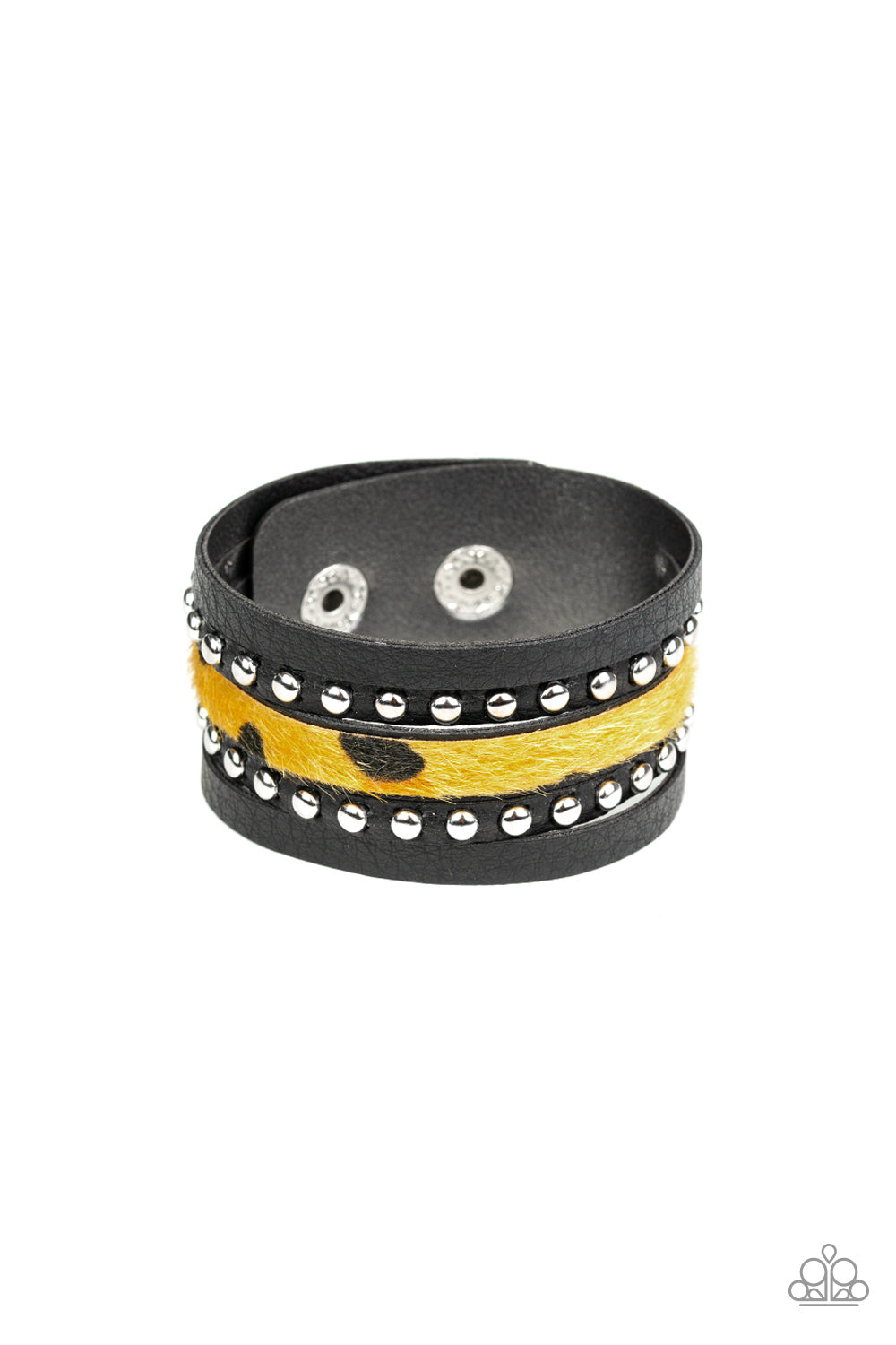 Paparazzi Accessories Born To Be WILDCAT - Yellow Bracelets  - Lady T Accessories