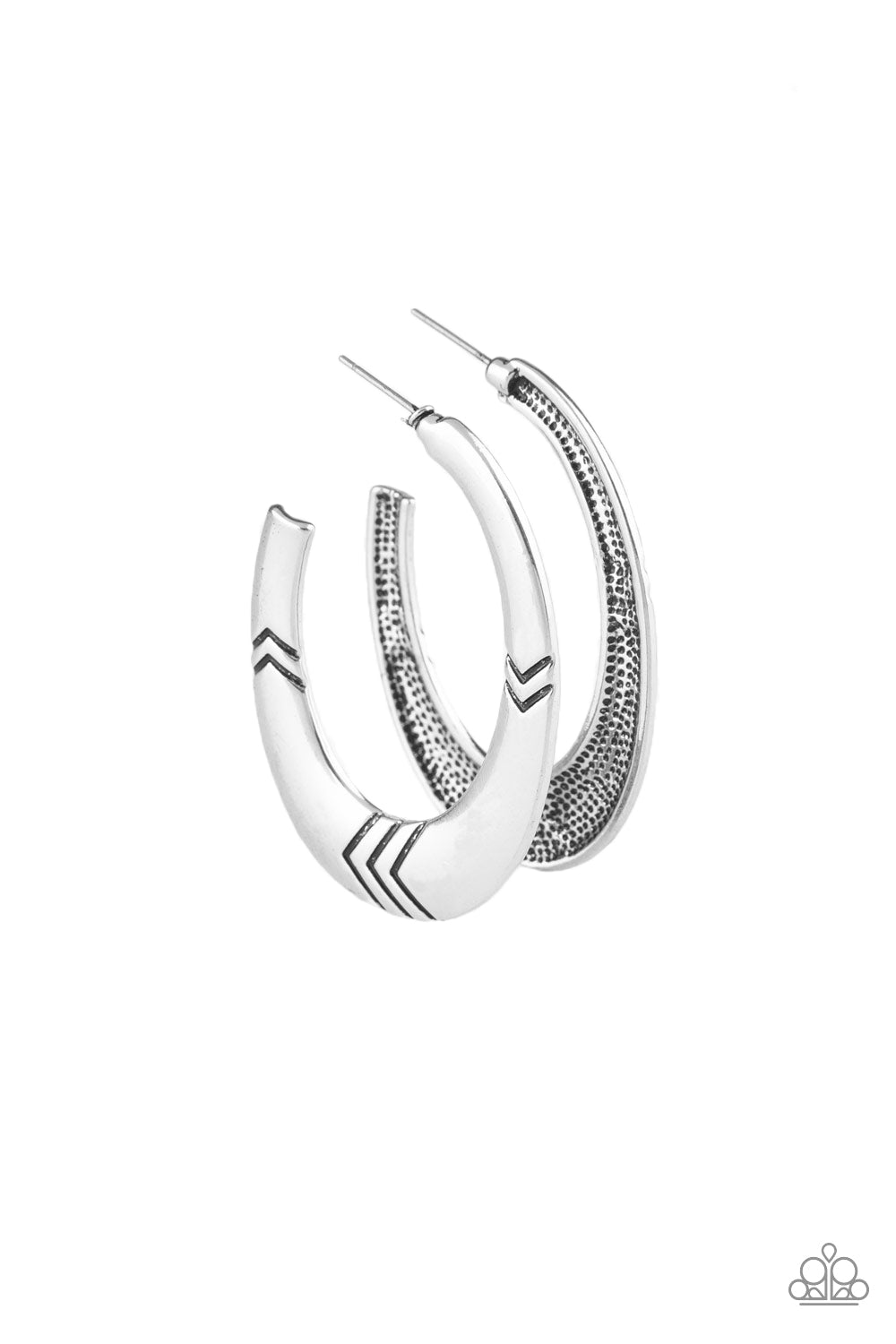 Paparazzi Accessories Tribe Pride - Silver Earrings - Lady T Accessories