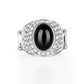 Paparazzi Accessories Gliterring Go-Getter - Black Rings - Lady T Accessories
