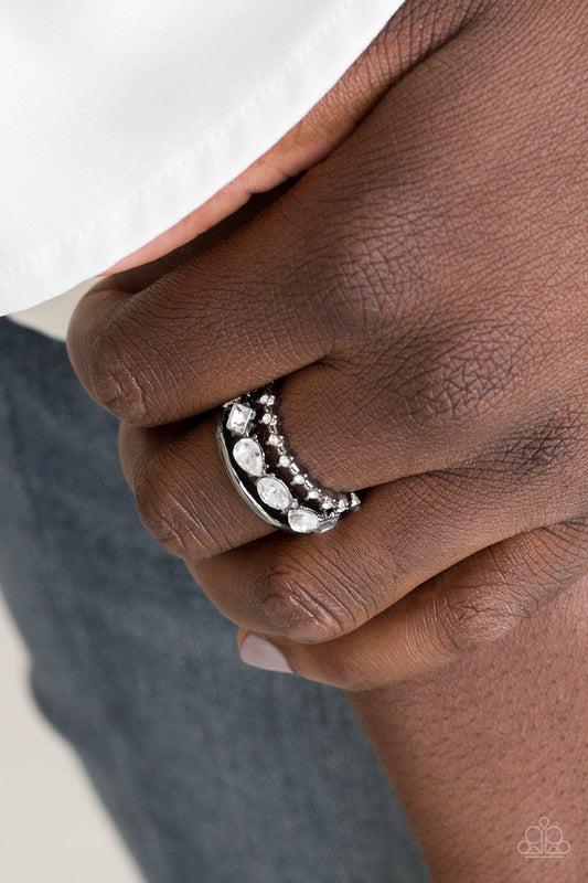 Paparazzi Accessories Backstage Sparkle - Black Rings - Lady T Accessories