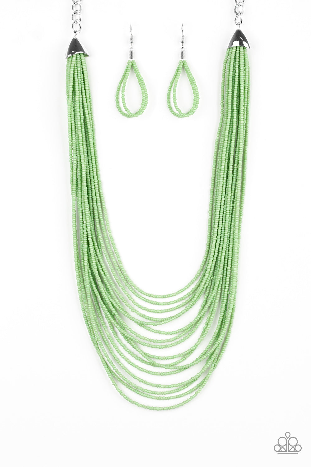 Paparazzi Accessories Peacefully Pacific - Green Necklaces - Lady T Accessories