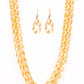 Paparazzi Accessories Put It On Ice - Gold Necklaces - Lady T Accessories