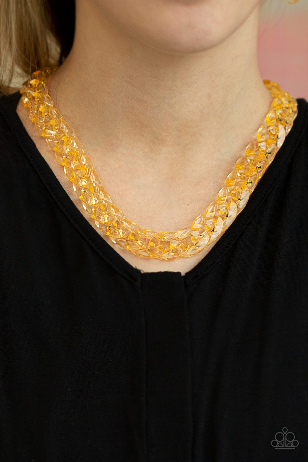Paparazzi Accessories Put It On Ice - Gold Necklaces - Lady T Accessories